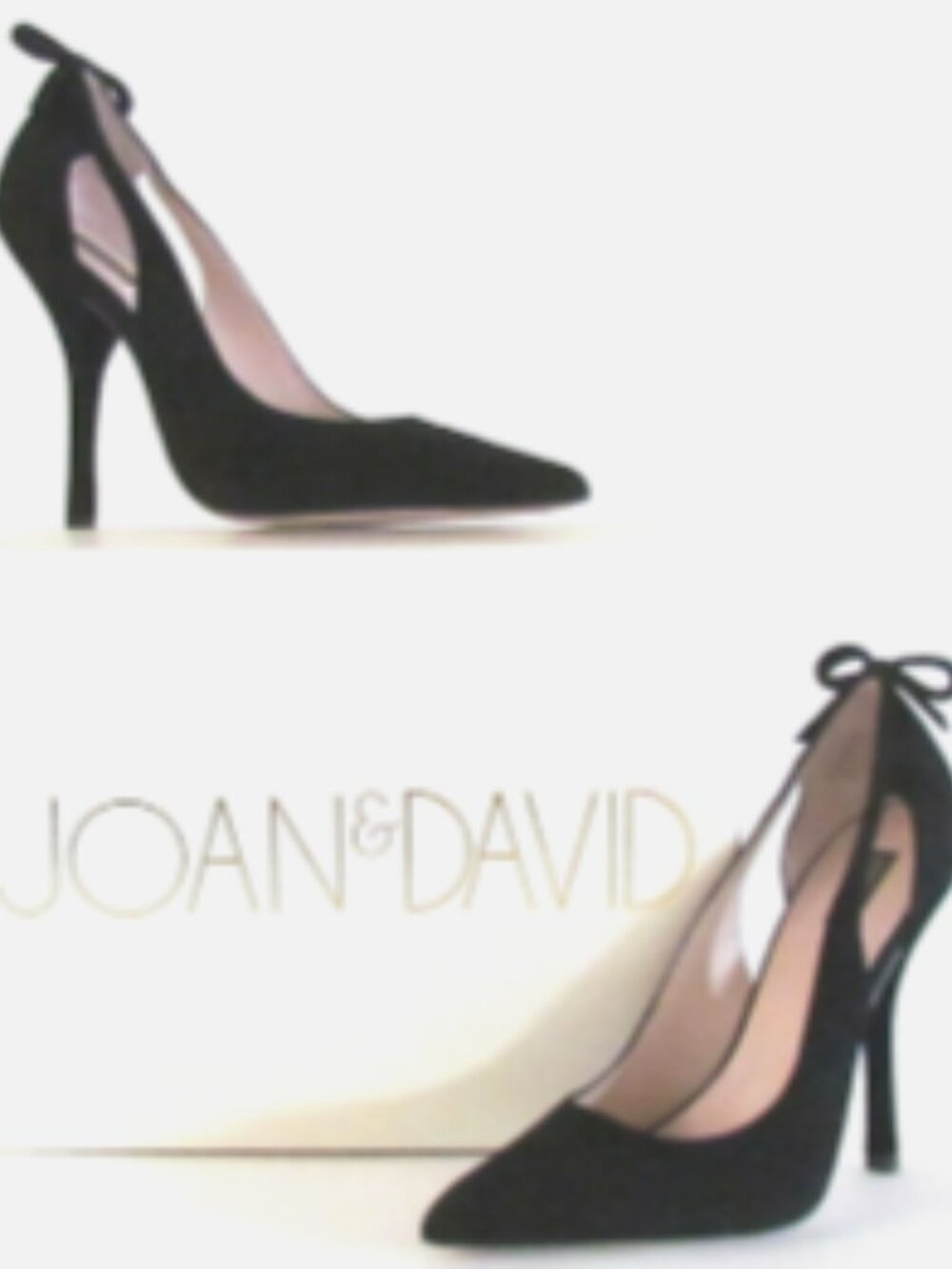 Sexy Joan & David Black Suede Stiletto Dressy Pumps 7.5M